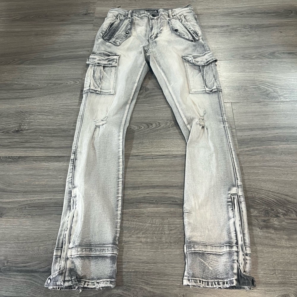 Men's Relaxed Fit Jeans - Distressed Gray